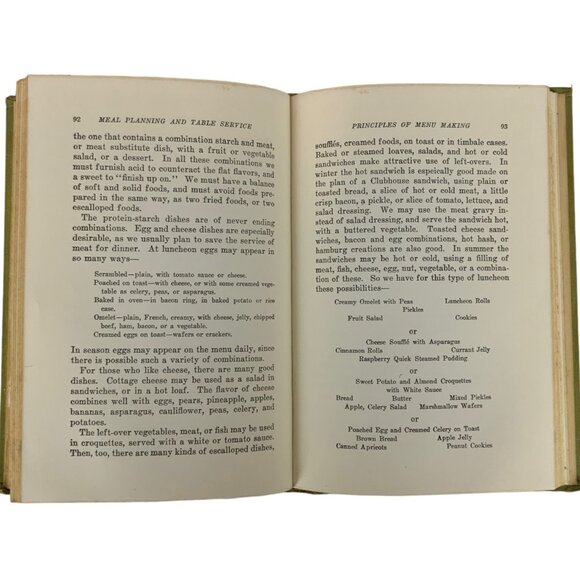 Meal Planning & Table Service N Beth Bailey 1936 Hardcover Revised Edition - Picture 14 of 16